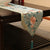 Nappe de chemin de table orientale en brocart brodé d'oiseaux et de fleurs