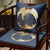 Crane Embroidery Velvet Traditional Chinese Seat Cushion