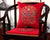 Floral Embroidery Velvet Traditional Chinese Seat Cushion