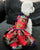 Robe chinoise traditionnelle en brocart floral Cheongsam pour chien en peluche