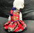 Robe chinoise traditionnelle en brocart floral Cheongsam pour chien en peluche