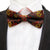 Corbata de moño doble de caballero oriental con estampado floral de estilo empresarial