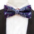 Corbata de moño doble de caballero oriental con estampado floral de estilo empresarial