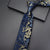 Cravate de gentleman de style oriental en brocart à motif de dragons