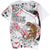 Camiseta unisex de manga corta 100% algodón con bordado de dragón y tigre