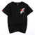 Kranich Stickerei 100% Baumwolle Kurzarm Unisex T-Shirt