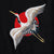 Crane Embroidery 100% Cotton Short Sleeve Unisex T-shirt