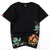 Blumenstickerei 100% Baumwolle Kurzarm Unisex T-Shirt