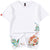 Floral Embroidery 100% Cotton Short Sleeve Unisex T-shirt