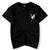 Crane Embroidery 100% Cotton Short Sleeve Unisex T-shirt