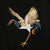 Crane Embroidery 100% Cotton Short Sleeve Unisex T-shirt