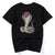 Cobra Stickerei 100% Baumwolle Kurzarm Unisex T-Shirt