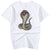 Camiseta unisex de manga corta 100% algodón con bordado de cobra