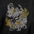 Sudadera de algodón con capucha oriental unisex con bordado de crisantemo