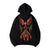 Phoenix Emboidery Sweat-shirt à capuche oriental unisexe en coton