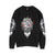 Tiger Face Embroidery Unisex Oriental Hoodie Cotton Sweatshirt
