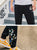 Wintersweet Stickerei 100 % Baumwolle im chinesischen Stil Unisex Neunte Hose