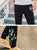 Wintersweet Embroidery 100% Cotton Chinese Style Unisex Ninth Pants