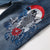 Carp Embroidery Oriental Style Jeans Straight-leg Pants