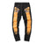 Tiger Head Embroidery Oriental Style Jeans Straight-leg Pants