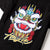 Lion Face Stickerei 100 % Baumwolle Kurzarm Unisex T-Shirt