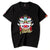 Lion Face Stickerei 100 % Baumwolle Kurzarm Unisex T-Shirt