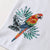 Parrot Embroidery 100% Cotton Short Sleeve Unisex T-shirt