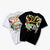 T-shirt unisexe à manches courtes 100% coton avec broderie Phoenix