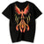 T-shirt unisex manica corta 100% cotone ricamo Phoenix