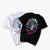 Camiseta unisex de manga corta 100% algodón con bordado de cabeza de tigre