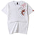 Carp Embroidery 100% Cotton Short Sleeve Unisex T-shirt