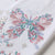 T-shirt unisex manica corta 100% cotone ricamo farfalla