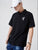 Chinesisches T-Shirt mit Kranichstickerei aus 100% Baumwolle mit Reverskragen