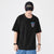 Lion Face Print 100% Cotton Round Neck Chinese T-shirt