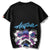 Lion Face Print 100% Cotton Round Neck Chinese T-shirt