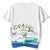 T-shirt cinese girocollo in cotone 100% con ricamo gru