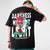 T-shirt cinese girocollo in cotone 100% con stampa gatto della fortuna giapponese