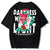 T-shirt cinese girocollo in cotone 100% con stampa gatto della fortuna giapponese