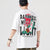 T-shirt cinese girocollo in cotone 100% con stampa gatto della fortuna giapponese