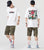 T-shirt cinese girocollo in cotone 100% con stampa gatto della fortuna giapponese