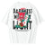 T-shirt cinese girocollo in cotone 100% con stampa gatto della fortuna giapponese
