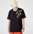 T-shirt chinois 100% coton à col rond et broderie florale