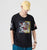 Camiseta china de 100% algodón con cuello redondo y bordado de dragón y fénix