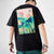 T-shirt cinese girocollo in cotone 100% ricamo loto