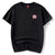 T-shirt cinese girocollo in cotone 100% ricamo loto