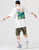 T-shirt cinese girocollo in cotone 100% ricamo loto