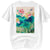 T-shirt cinese girocollo in cotone 100% ricamo loto