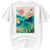 Chinesisches T-Shirt mit Lotus-Stickerei aus 100 % Baumwolle mit Rundhalsausschnitt