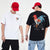 Rooster Embroidery 100%  Cotton Round Neck Chinese T-shirt