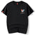 Rooster Embroidery 100%  Cotton Round Neck Chinese T-shirt